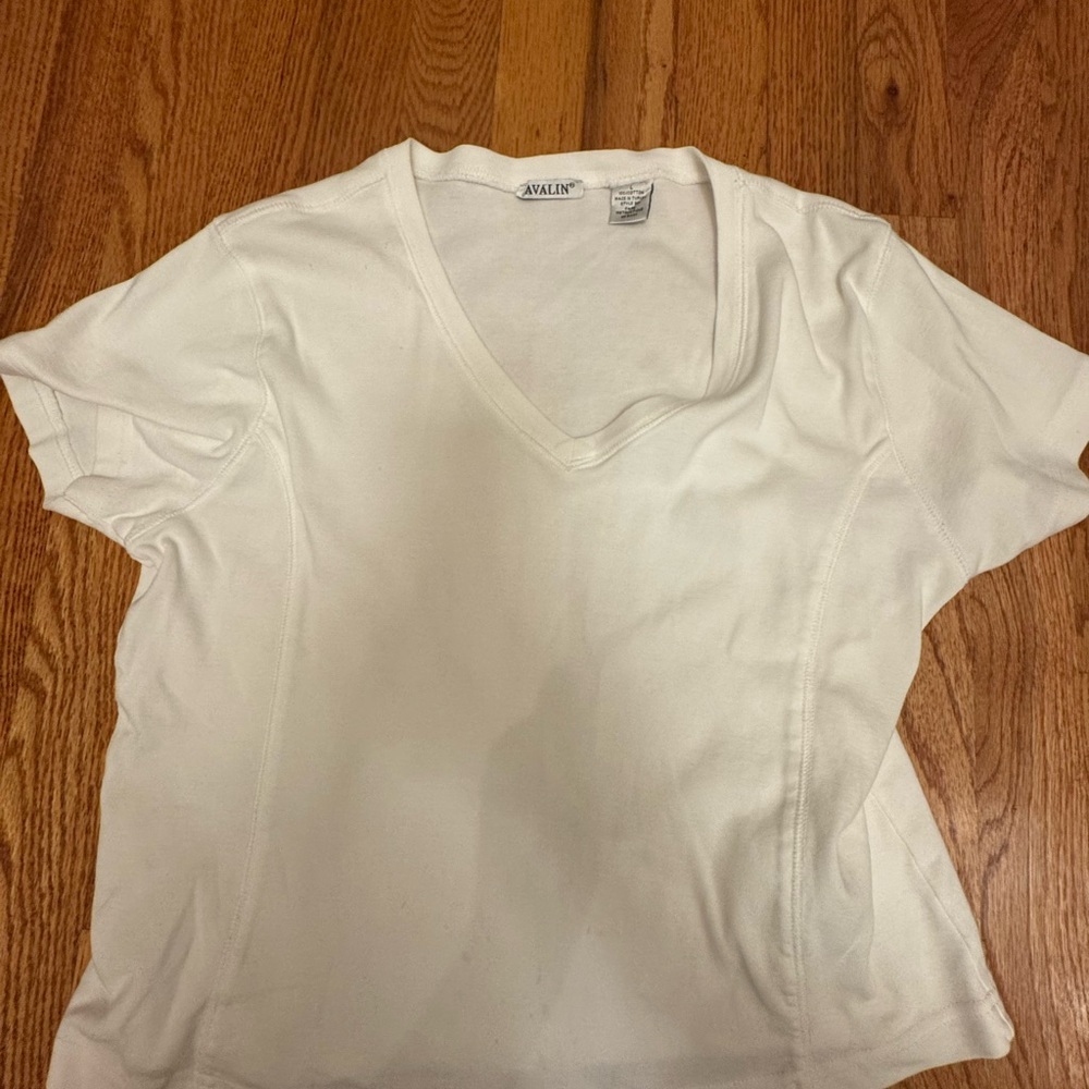 2/$8 SHIRTS 👚 SALE | Women's White V-Neck Top